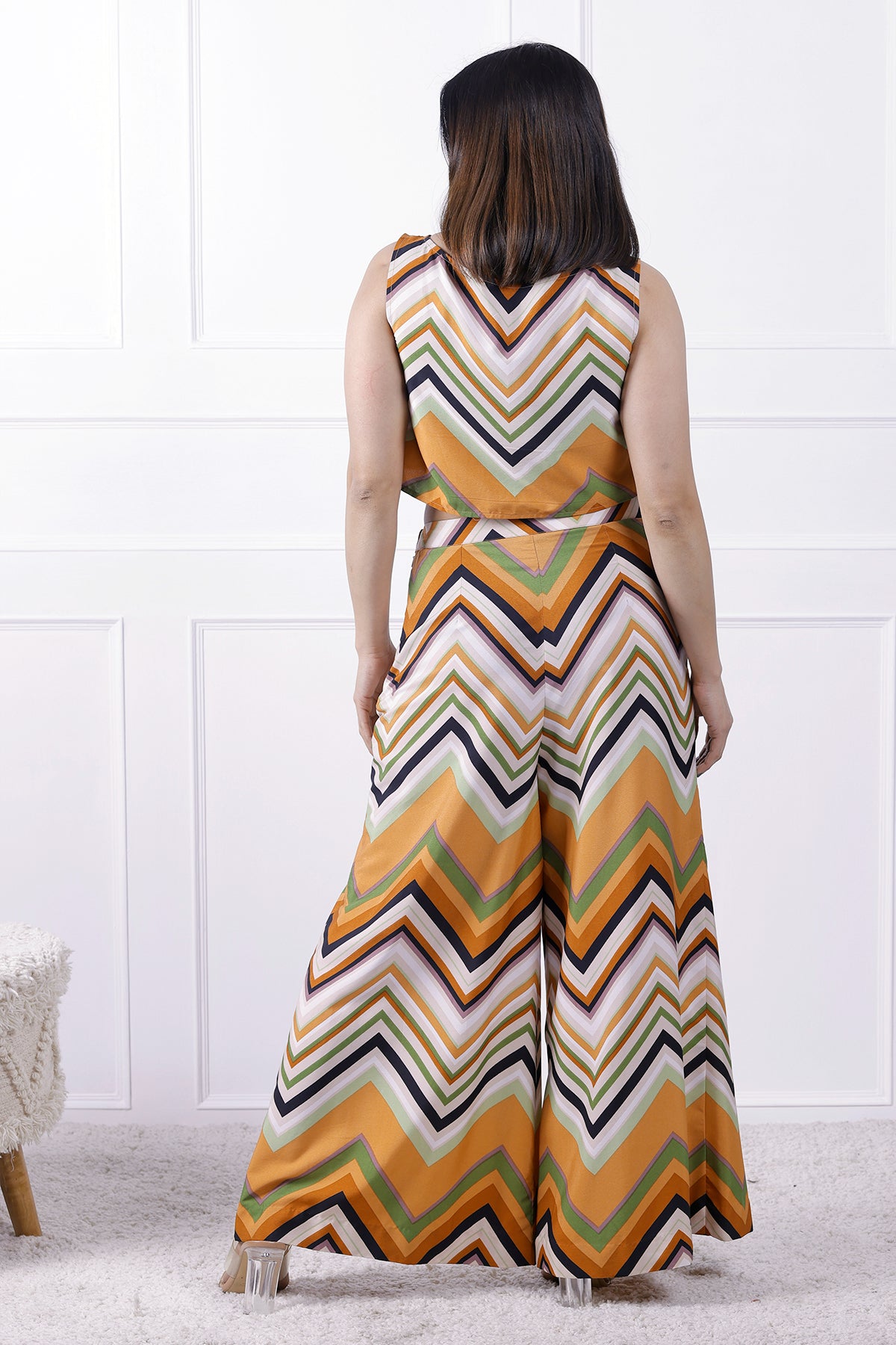 Zig Zag Circus Flared Pants & Top Co-ord Set