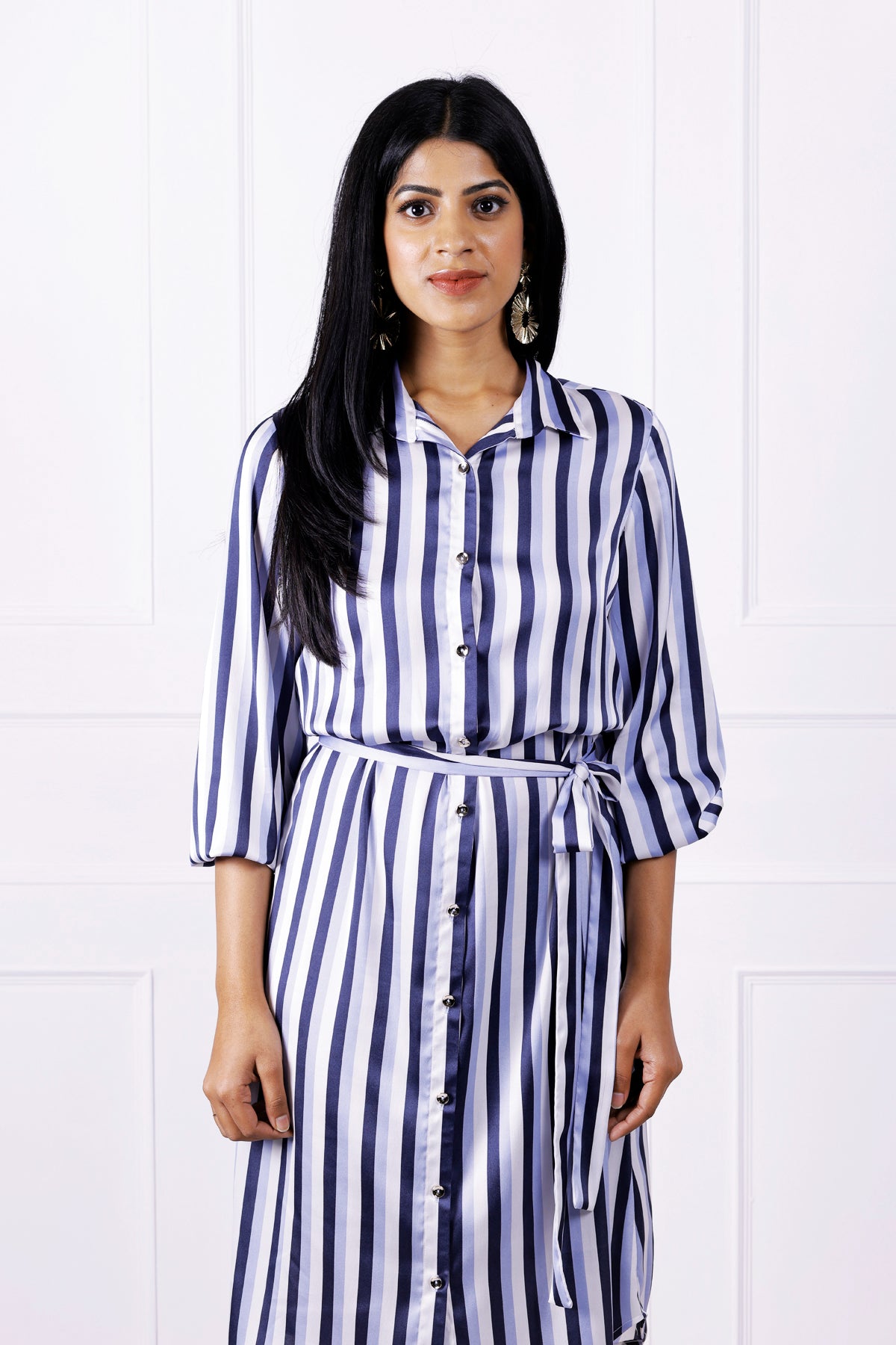 Stripe Circus Blues Shirt Dress