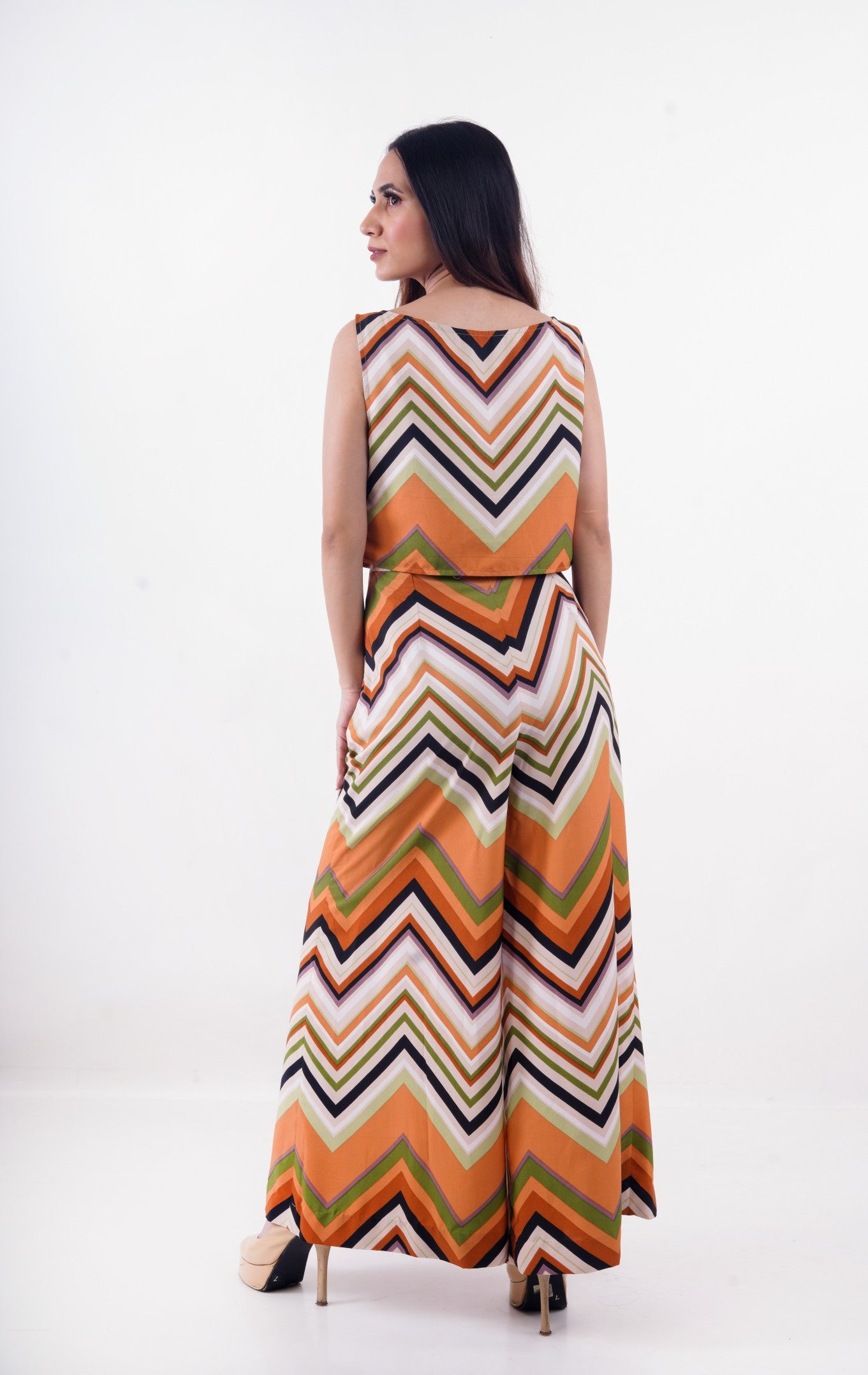 Zig Zag Circus Flared Pants & Top Co-ord Set