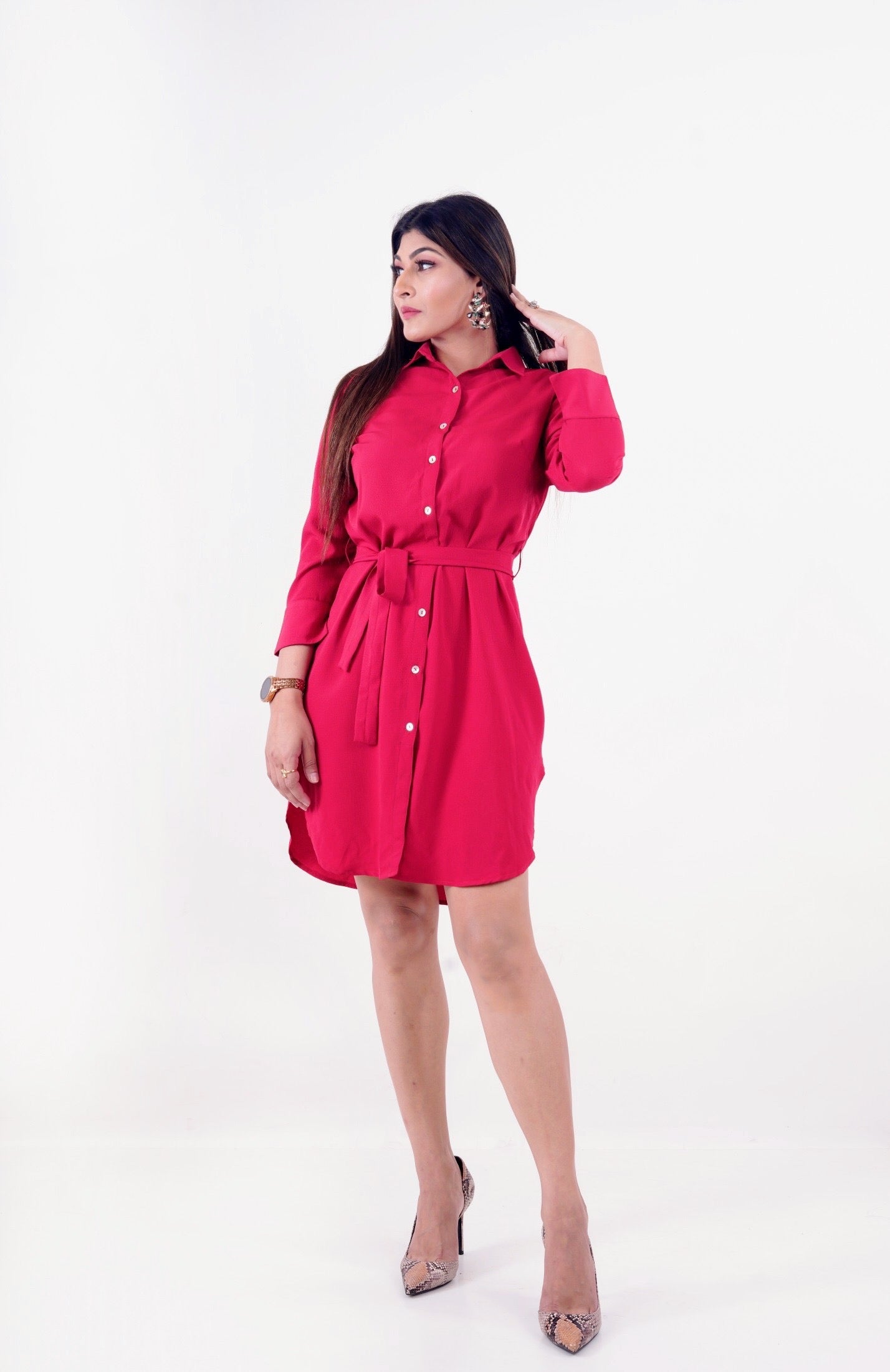 Red Rose Bubble Dress