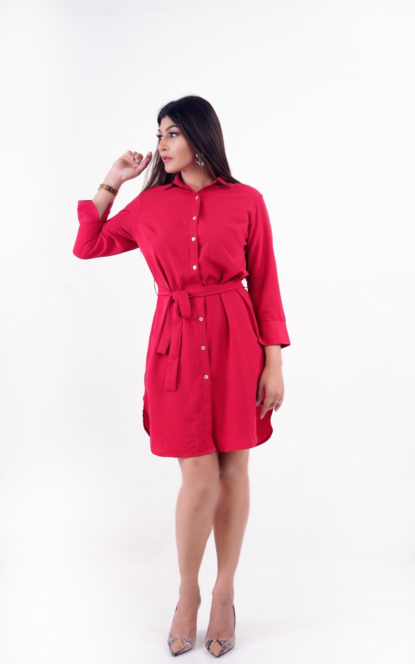 Red Rose Bubble Dress