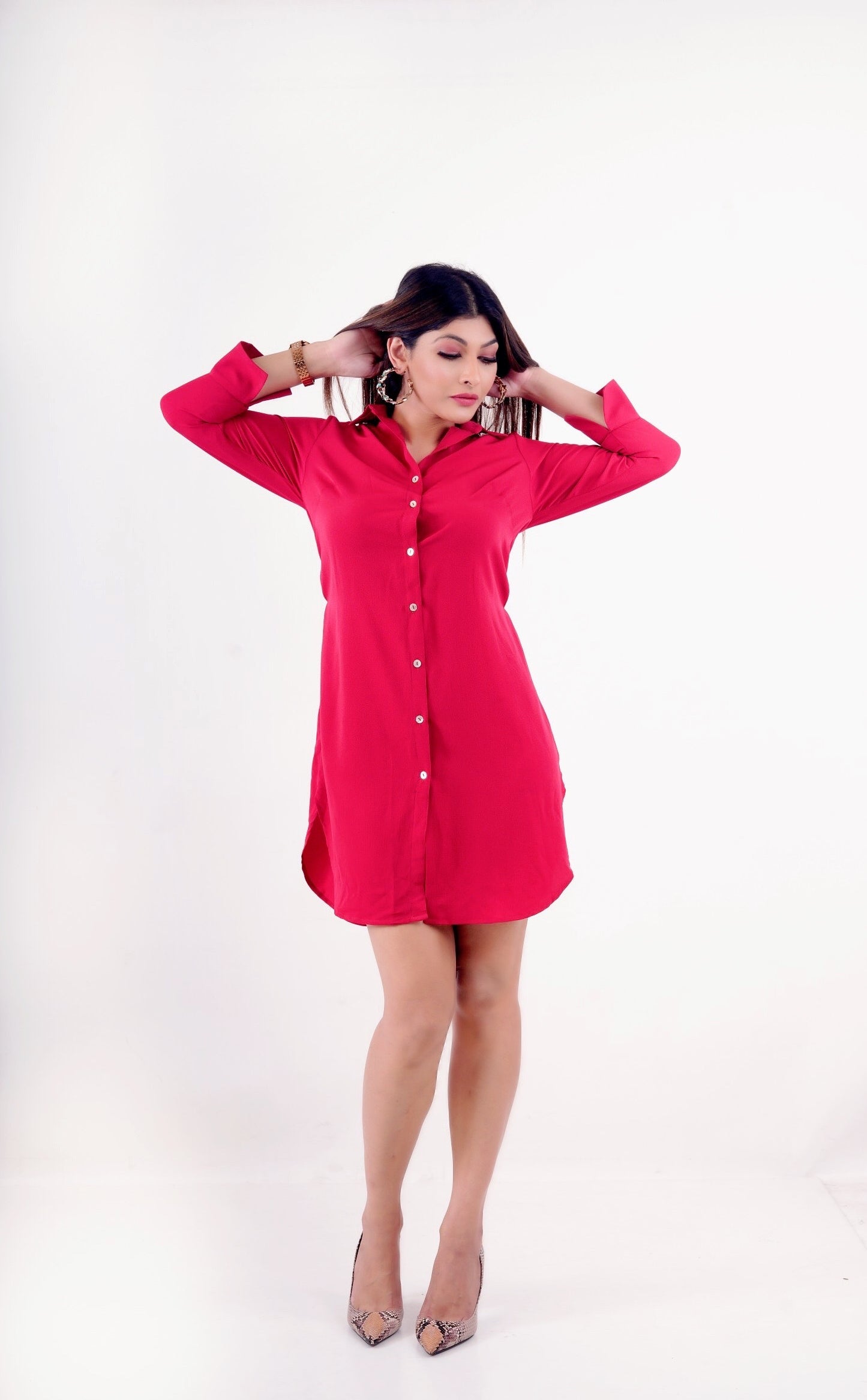 Red Rose Bubble Dress